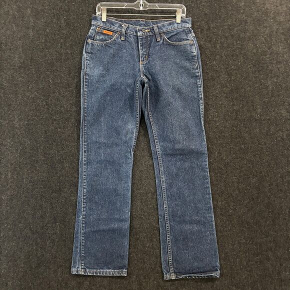 Wrangler FR Jeans Women's 5/6x32 Blue Flame Resistant HRC2 Workwear Denim Pants - Picture 1 of 15